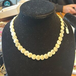 Coin pearl necklace